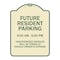 Signmission Designer Series-Future Resident Parking 9:00-6:00 Tan & Green Alum, 24" x 18", TG-1824-9975 A-DES-TG-1824-9975 - alternate 1